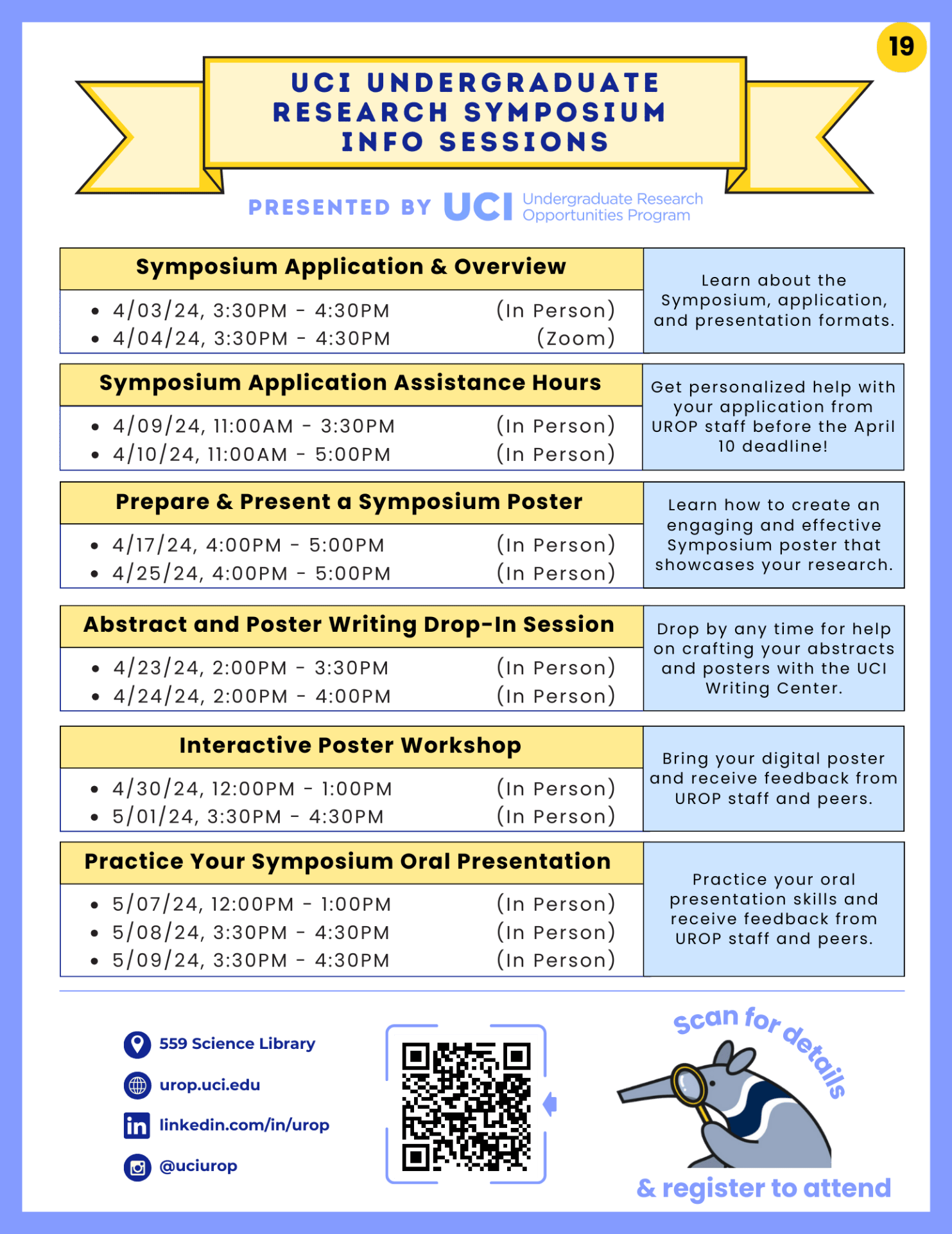 UROP Symposium Information Session Flyer (Links to CampusGroup Events Page)